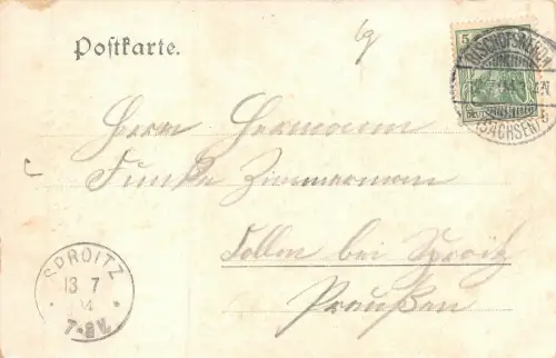 Markt, Aussichtsturm und Restaurant in Bischofswerda Sachsen Postkarte AK 1904