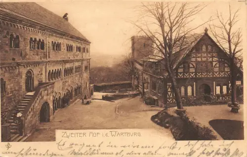 Zweiter Hof i. d. Wartburg Postkarte AK 1903