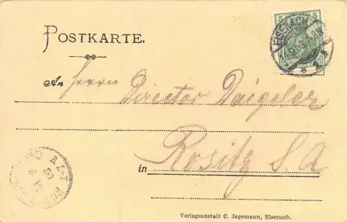 Zweiter Hof i. d. Wartburg Postkarte AK 1903