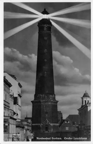 Nordseebad Borkum Großer Leuchtturm Niedersachsen Postkarte