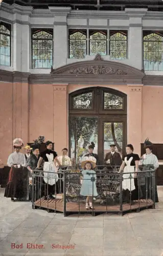 Bad Elster Salzquelle Postkarte AK 1925