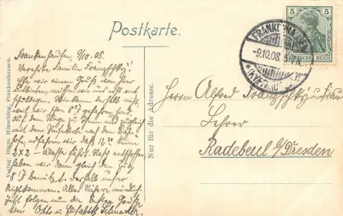 Solbad Frankenhausen a. Kyffh. Elisabethquelle Postkarte AK 1908