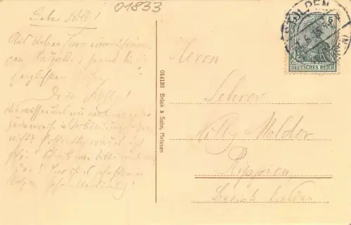 Seigerturm und Koselturm in Stolpen Sachsen Postkarte AK 1915