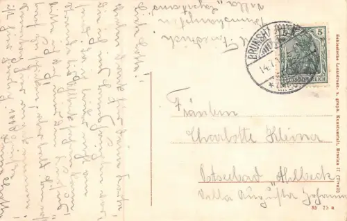 Ostseebad Brunshaupten Strand und bewegte See Postkarte AK 1913