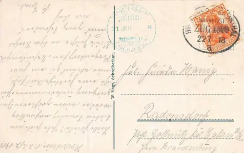 Hochstein im Isergebirge 1058m ü. M. Postkarte AK 1918