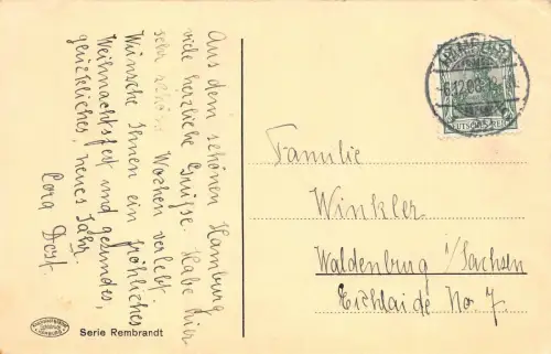 Hamburg Jungfernstieg Postkarte AK 1908