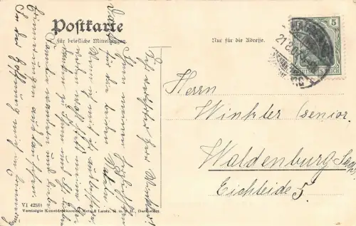 Magdeburg Inselteich im Friedrich Wilhelmsgarten Postkarte AK 1907