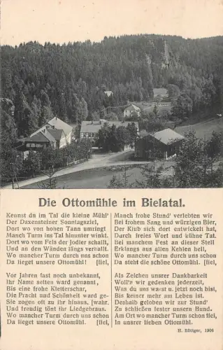Die Ottomühle im Bielatal Sachsen Postkarte AK