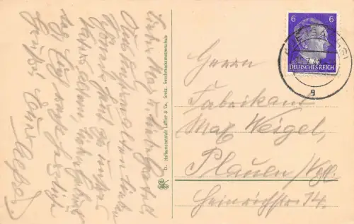 Schöneck im Vogtland, Tannenhaus i.V. Postkarte 1942