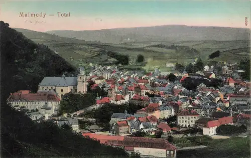 Totalansicht von Malmedy Malmünd Lüttich Belgien Postkarte AK 1913