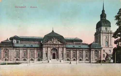 Museum in Darmstadt Hessen Postkarte AK 1912