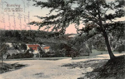 Eisenberg Partie im Mühltal mit der Waldmühle AK 1910