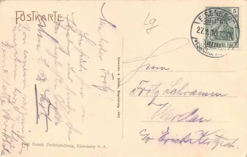 Eisenberg Partie im Mühltal mit der Waldmühle AK 1910