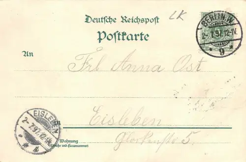 Gruss aus Berlin Kaiser-Wilhelm-Brücke Litho AK 1897