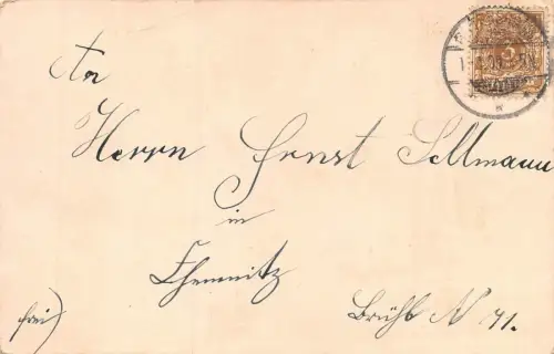 Glückwunsch zum neuen Jahr Fichtelberg Oberwiesenthal AK 1900