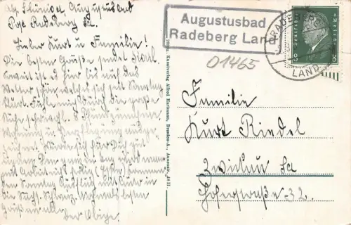 Augustusbad b. Radeberg Ententeich mit Genesungsheim Postkarte AK 1931