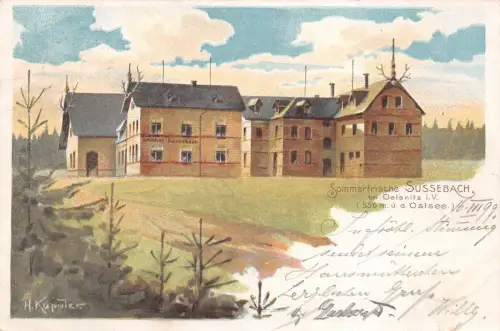 Süssebach bei Oelsnitz Vogtland Gasthof Postkarte 1899