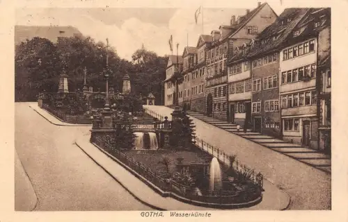 Gotha Wasserkünste Postkarte 1929