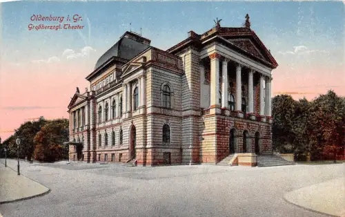 Oldenburg i. Gr. Großherzogl. Theater Niedersachsen Postkarte AK 1917