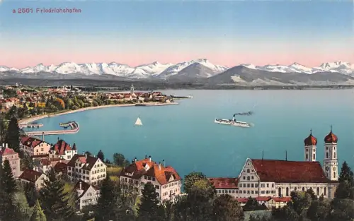 Friedrichshafen am Bodensee Baden-Württemberg Postkarte AK