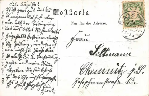 Oberviechtach Marktplatz Bahnhof, Bezirksamt AK 1908