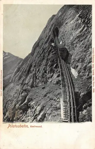 Pilatusbahn Eselwand Postkarte AK
