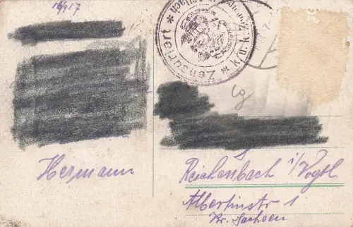 Villach vom Stadtpfarrturm mit Karawanken Österreich Postkarte AK 1917