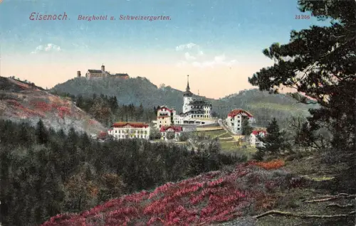 Eisenach Berghotel u. Schweizergarten Postkarte