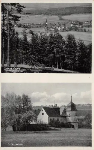 Schlösschen in Schnabelwaid Oberfranken Bayern Postkarte AK