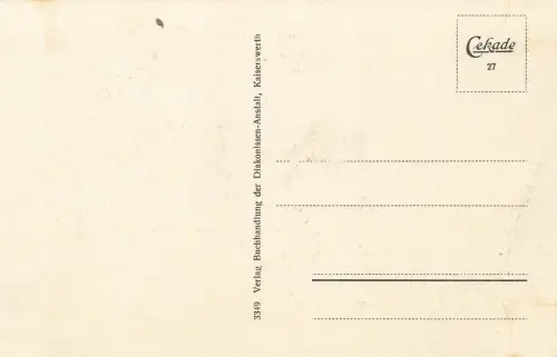 Altes Semniar Diakonisssen-Anstalt Kaiserwerth Nordrhein-Westfalen Postkarte AK