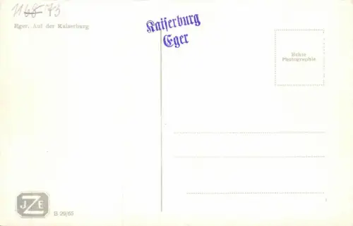 Auf der Kaiserburg Eger Böhmen Mähren Postkarte