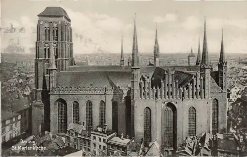 Danzig St. Marienkirche Postkarte AK 1930