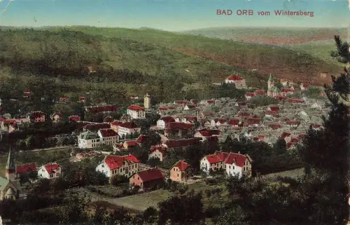 Vom Wintersberg gesehen Bad Orb Hessen Postkarte AK 1918