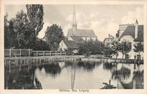 Mühlau Bez. Leipzig Postkarte AK