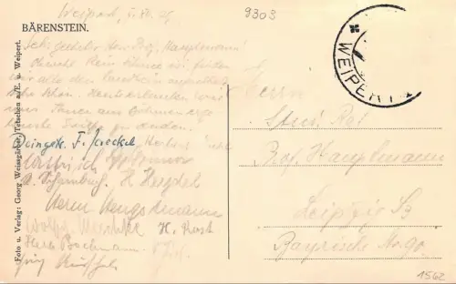 Bärenstein Erzgebirge Ansicht Postkarte AK