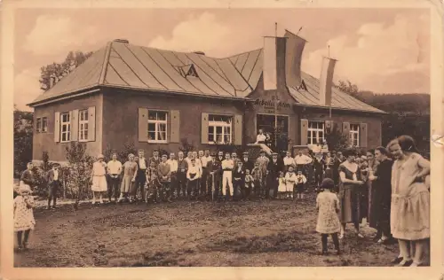 Ansicht Arbeiterheim in Zwönitz Erzgebirge Sachsen Postkarte AK 1928