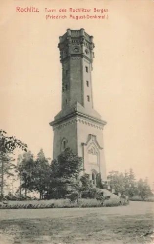Turm des Rochlitzer Berges in Rochlitz Sachsen Postkarte AK