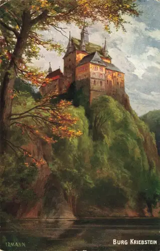 Ansicht Burg Kriebstein Sachsen Postkarte AK 1917