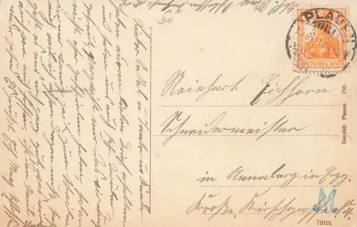 Ansicht Café Trömel in Plauen Vogtland Sachsen Postkarte AK 1917