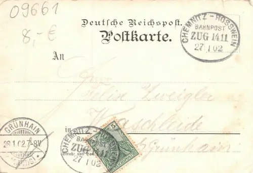 Gruss aus Böhrigen i. S. Ansicht Panorama Postkarte AK 1902