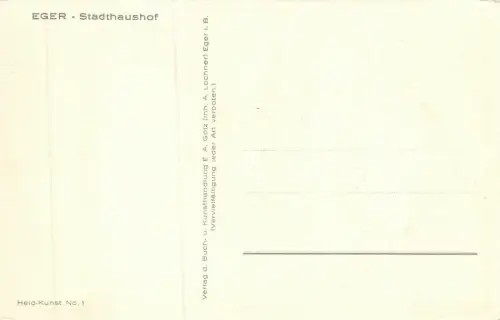 Stadthaushof in Eger Böhmen Mähren Postkarte