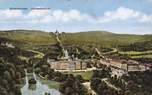 Gesamtansicht Wilhelmshöhe Kassel Hessen Postkarte AK 1925