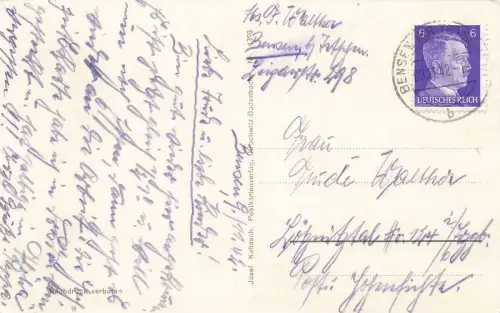 Blick auf Bensen am Polzen Sudetengau Postkarte AK 1942