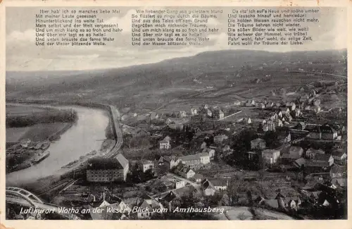 Luftkurort Vlotho an der Weser Blick vom Amtshausberg Postkarte AK 1930