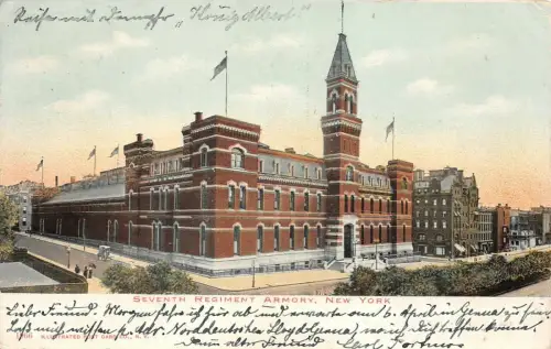 Seventh Regiment Armory New York Postkarte AK 1906
