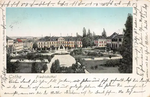 Gotha Friedrichsthal Postkarte 1908