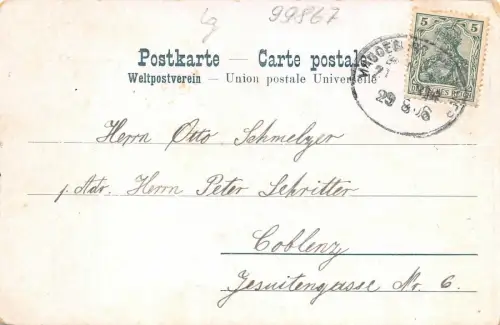 Gotha Friedrichsthal Postkarte 1908