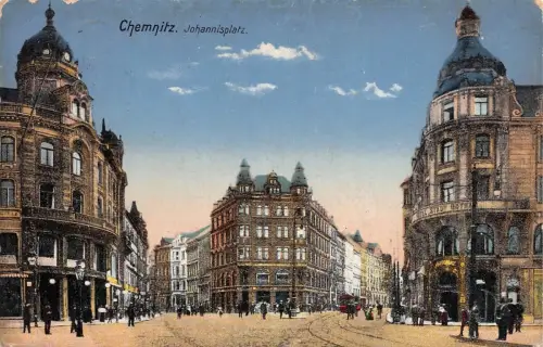 Chemnitz Johannisplatz Postkarte 1934