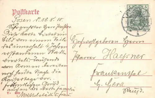 Posen Blick auf den Schloßplatz Kgl. Schloß St. Martinstraße Postkarte AK 1910