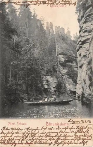 Böhm. Schweiz Edmundsklamm AK 1904